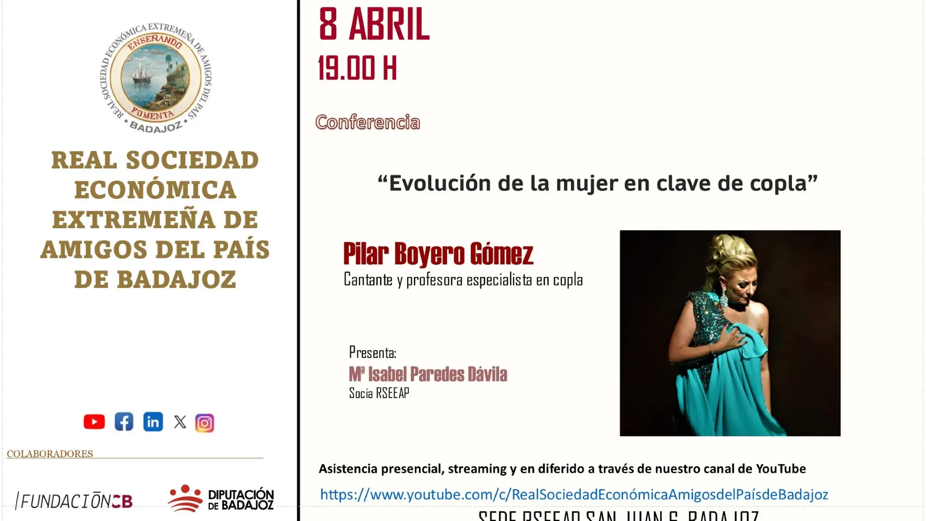 Explorando la Evolución de la Mujer a través de la Copla: Una Conferencia Única con Pilar Boyero Gómez
