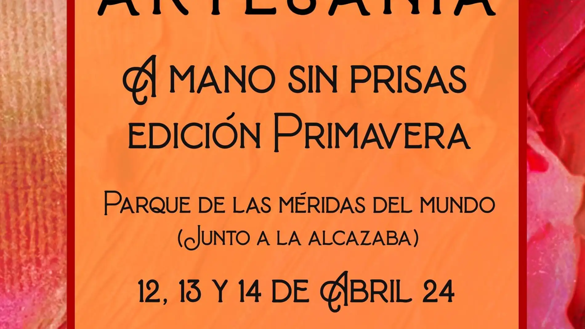 Cartel del Mercado de Artesanía 'A mano sin prisas' 