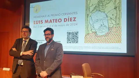 La Universidad de Alcalá y el Ayuntamiento han presentado el programa del Festival de la Palabra 2024 josé Raúl Fernández del Castillo, director para las Artes y la Cultura de la Universidad de Alcalá, y Santiago Alonso, concejal de Cultura alcalaíno, durante la presentación del Festival de la Palabra 2024