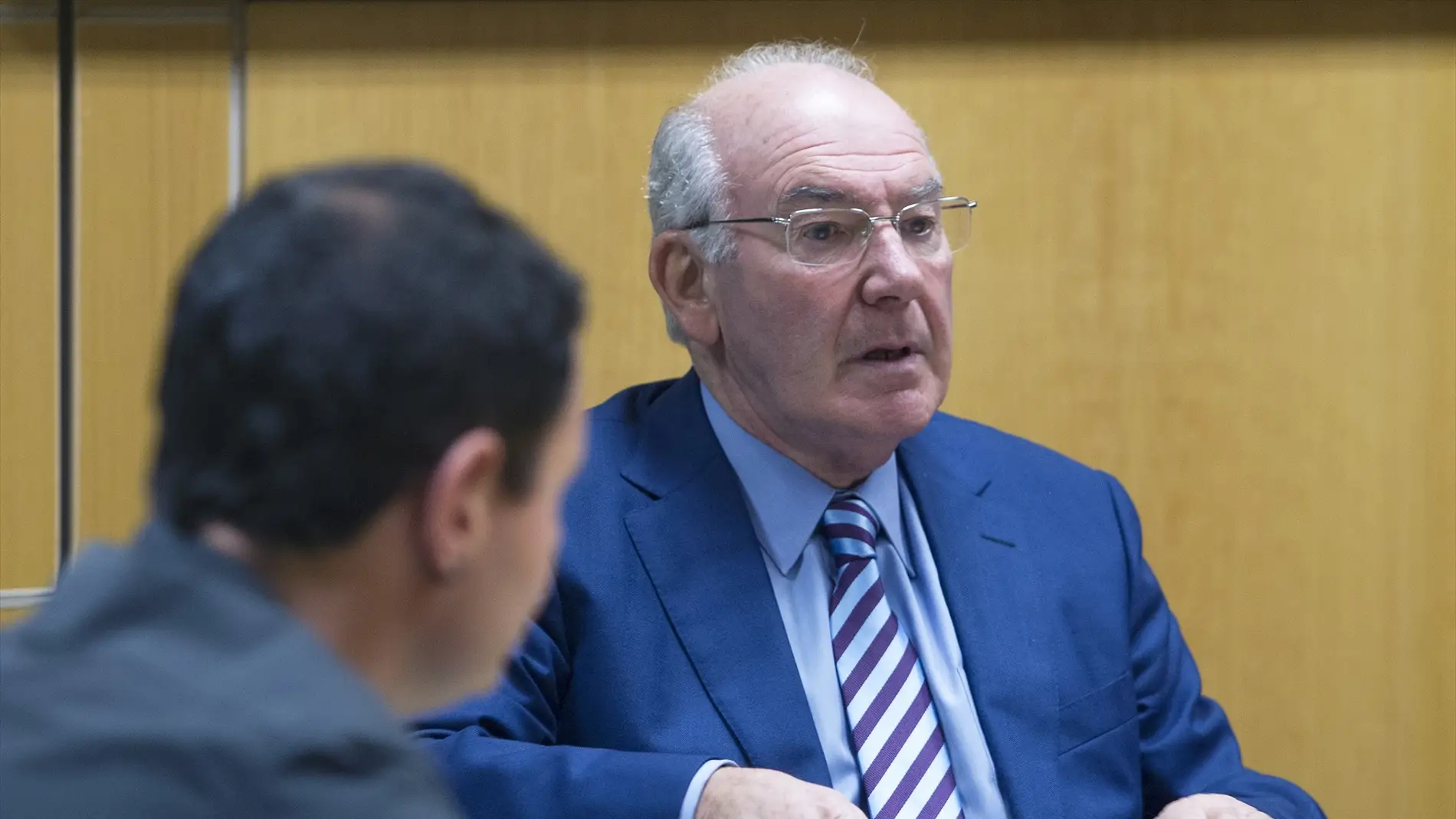 El exlehendakari Jose Antonio Ardanza, en una comparecencia en el Parlamento vasco.
