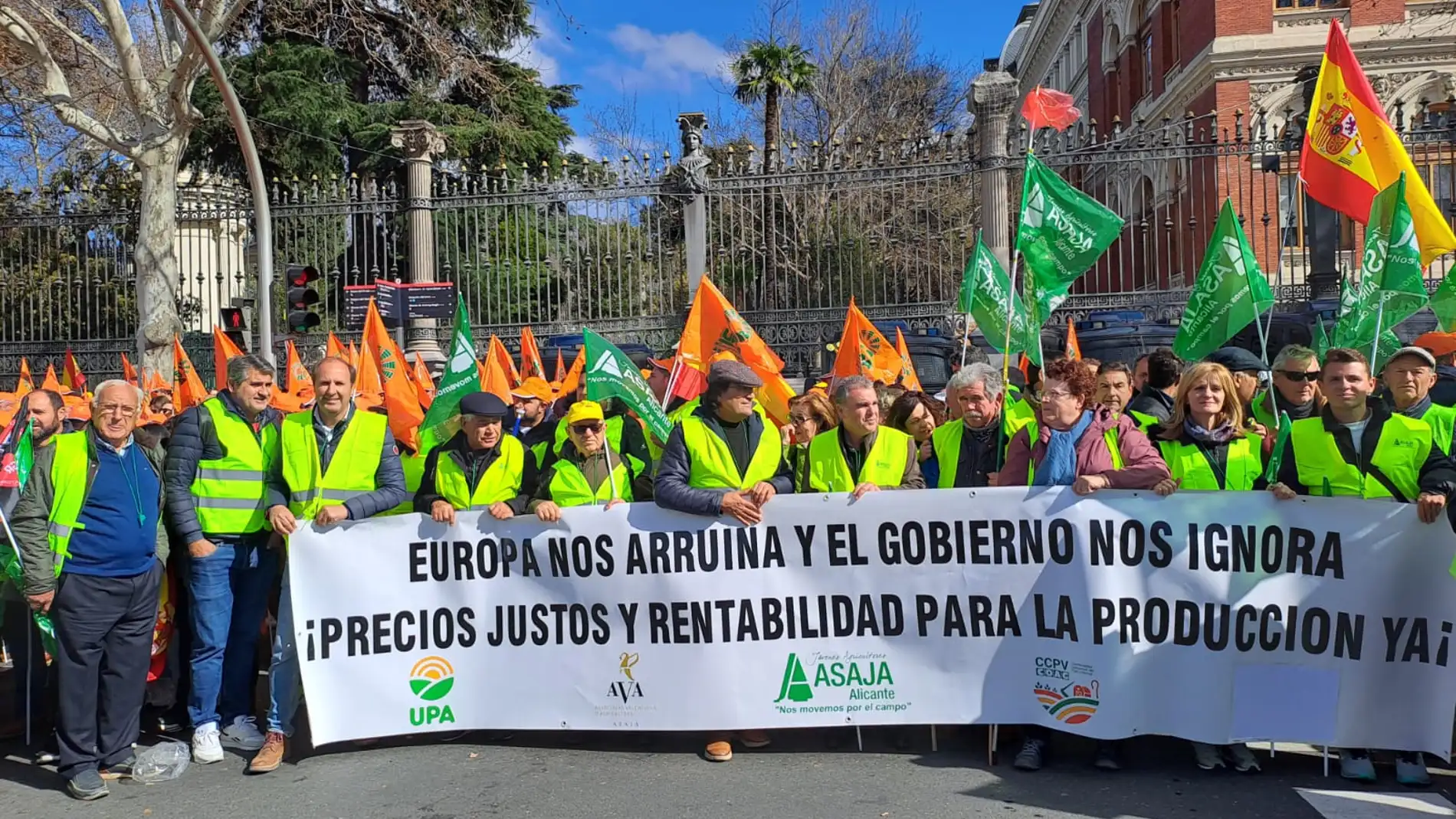ASAJA Alicante no firmará las propuestas del Ministerio de Agricultura y volverá a convocar las protestas 
