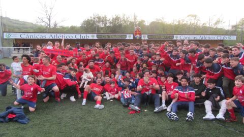 Celebraci&oacute;n del ascenso en Cangas de On&iacute;s