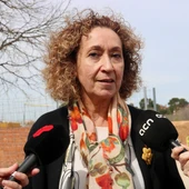 La consellera Capella, en una atenció a mitjans. La consellera Capella, en una atenció a mitjans.