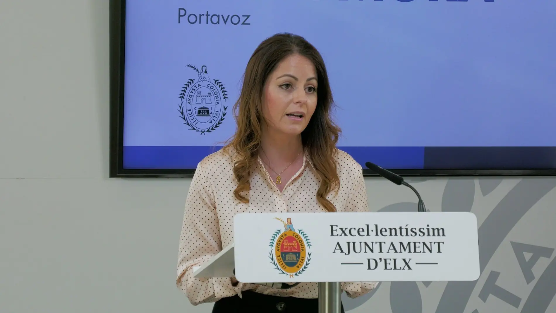 Inma Mora, portavoz de la Junta Local de Gobierno Local del Ayuntamiento de Elche. 