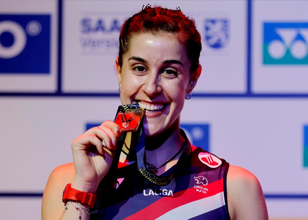 Carolina Marín se proclama campeona de Europa por séptima vez Carolina Marín se proclama campeona de Europa por séptima vez