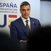 Pedro Sánchez comparece tras el Consejo de Europa.