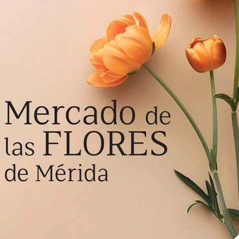 Cartel I Mercado de las flores en Mérida