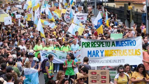 Manifestaci&oacute;n 20A en Canarias