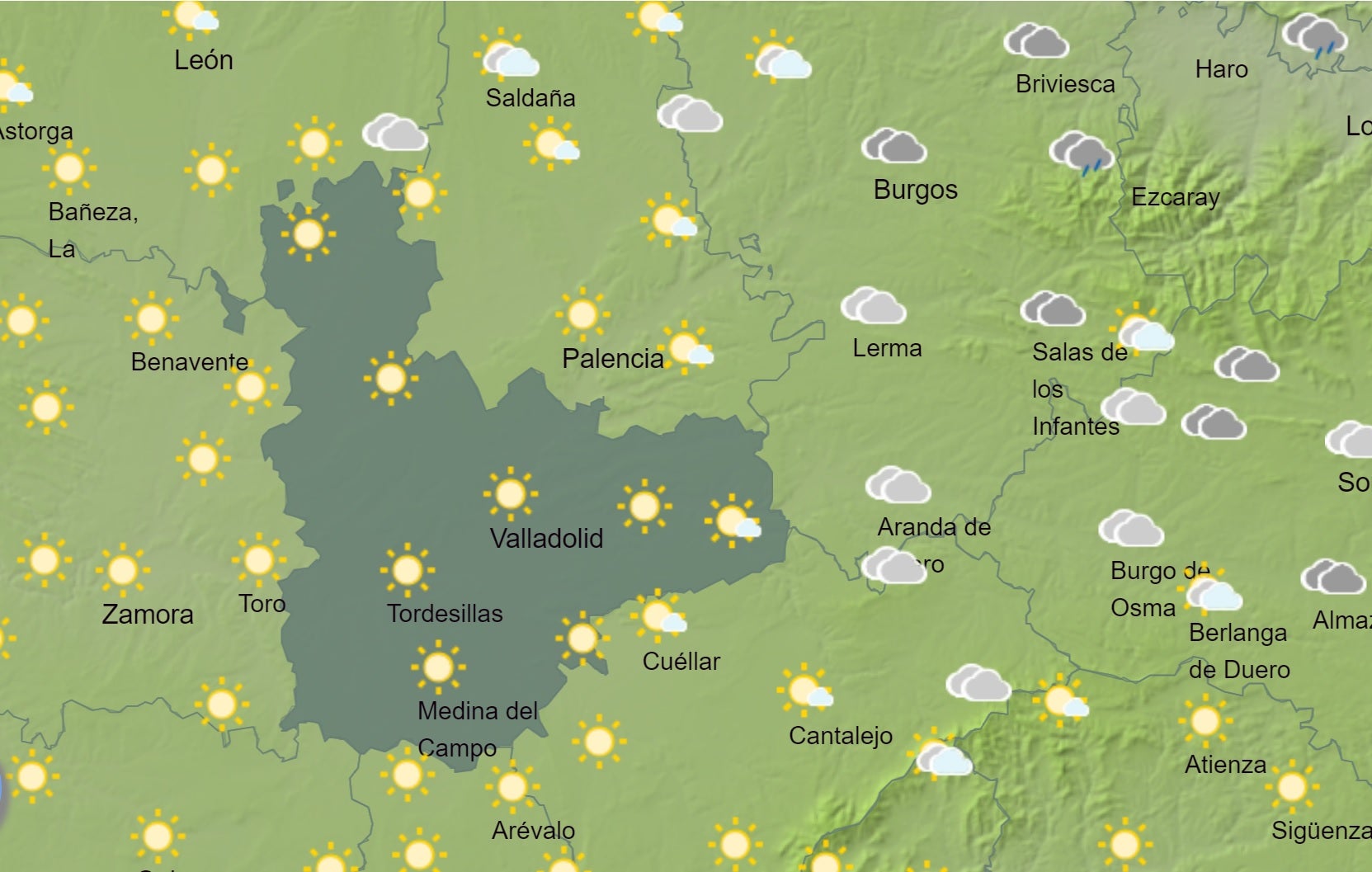 El Tiempo para las próximas horas El Tiempo para las próximas horas