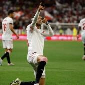 En-Nesyri celebra un gol.