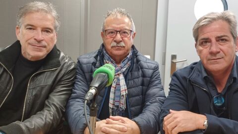 Antonio Orejuela, Manolo Bosch y Fausto Oviedo