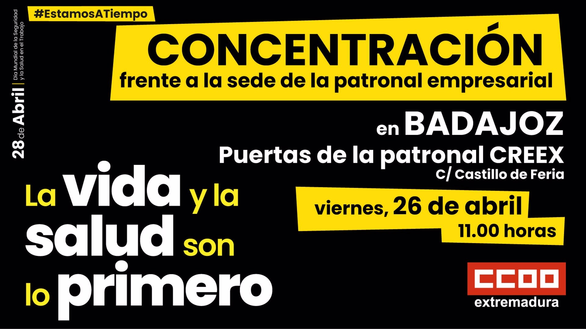 CCOO se concentra el viernes ante la patronal en Badajoz para exigir medidas de protección contra los excesos de calor CCOO se concentra el viernes ante la patronal en Badajoz para exigir medidas de protección contra los excesos de calor