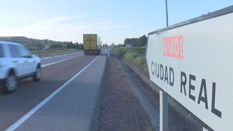 Carretera N-401 entre Ciudad Real y Toledo