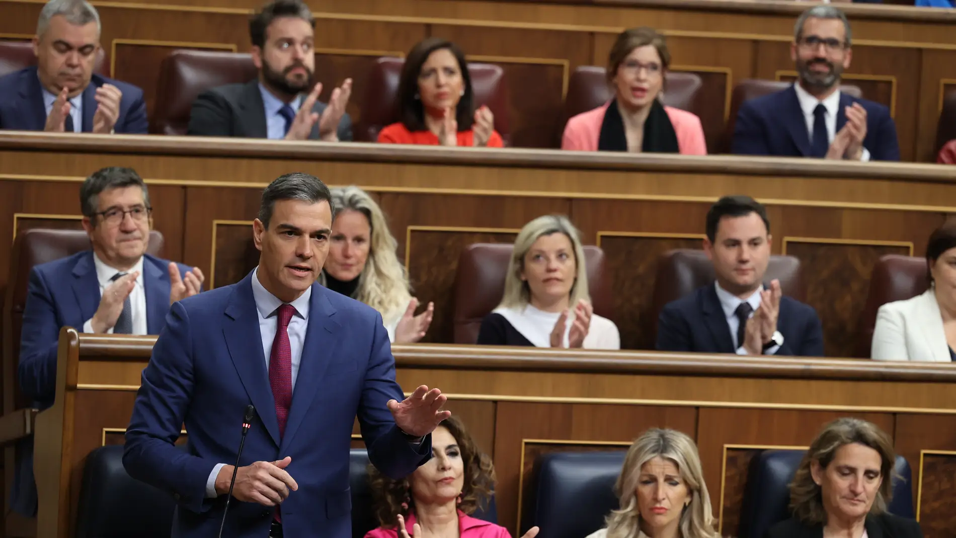Pedro Sánchez durante la sesión de control al gobierno de este martes 
