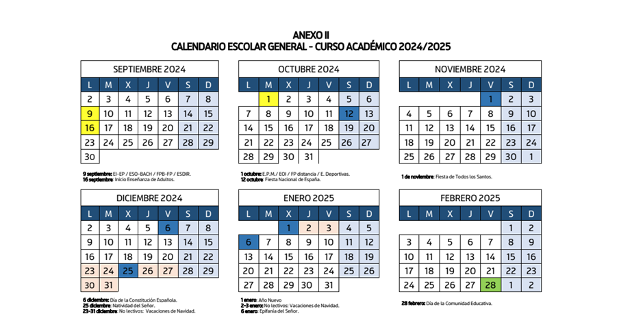 El curso escolar iniciará en La Rioja el 9 de septiembre y concluirá el 23 de junio El curso escolar iniciará en La Rioja el 9 de septiembre y concluirá el 23 de junio