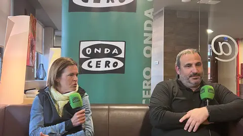 Sara Villanueva, actual gerente del campo de Golf de Meis y Manuel Fernández, director deportivo Encuentros Hotel Rías Bajas