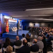 El presidente Azcón durante la presentación del Fondo de Transición Justa