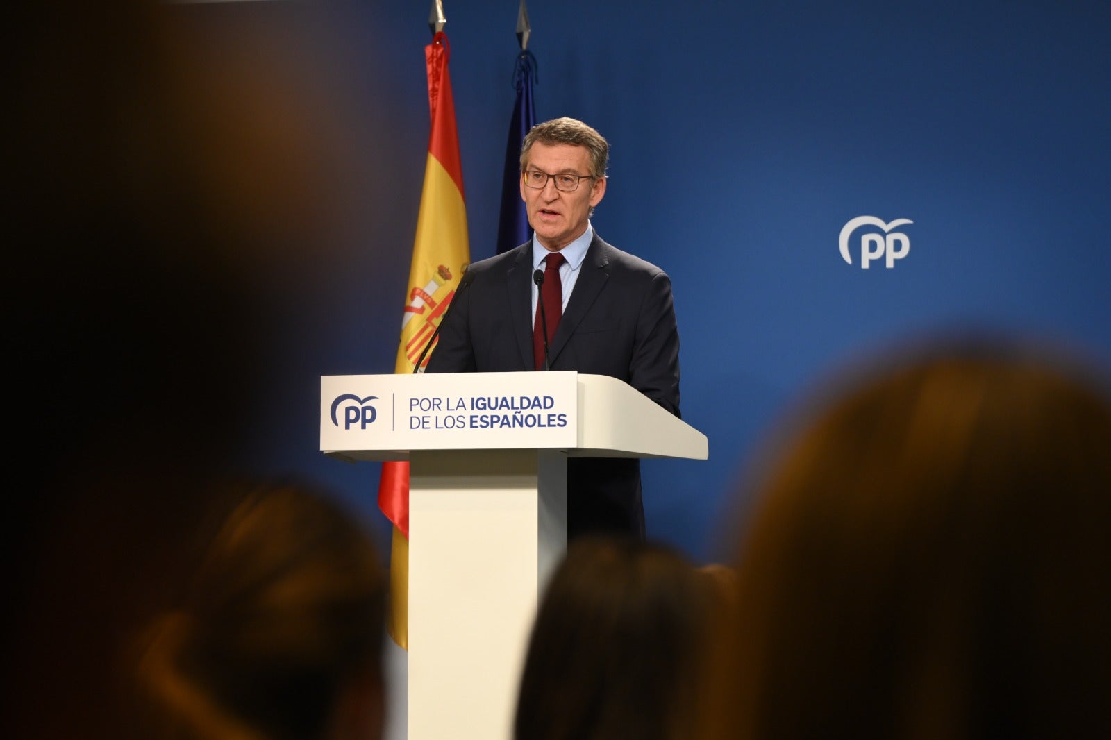 Feijóo: "España no tiene un problema, quien tiene un problema judicial es Sánchez" Feijóo: "España no tiene un problema, quien tiene un problema judicial es Sánchez"