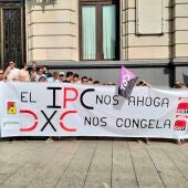 Imagen de archivo de una de las protestas de los empleados de Accenture y DxC en Zaragoza 