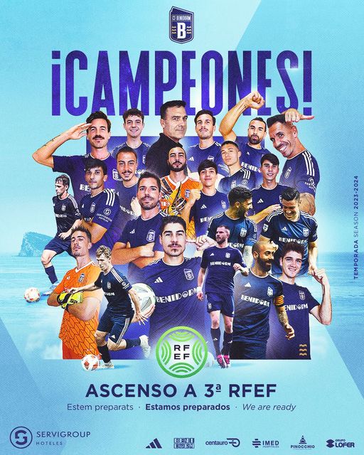 El FC Benidorm asciende a Tercera División a falta de dos jornadas para el final de liga El FC Benidorm asciende a Tercera División a falta de dos jornadas para el final de liga