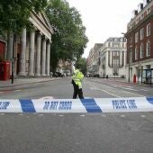 Imagen de archivo de un cordón policial en Londres. 