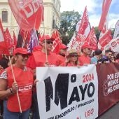 Manifestación convocada por CCOO y UGT en Santa Cruz de Tenerife con motivo del 'Día Internacional de Trabajo' 
