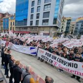Manifetación del sindicato USO en Gijón