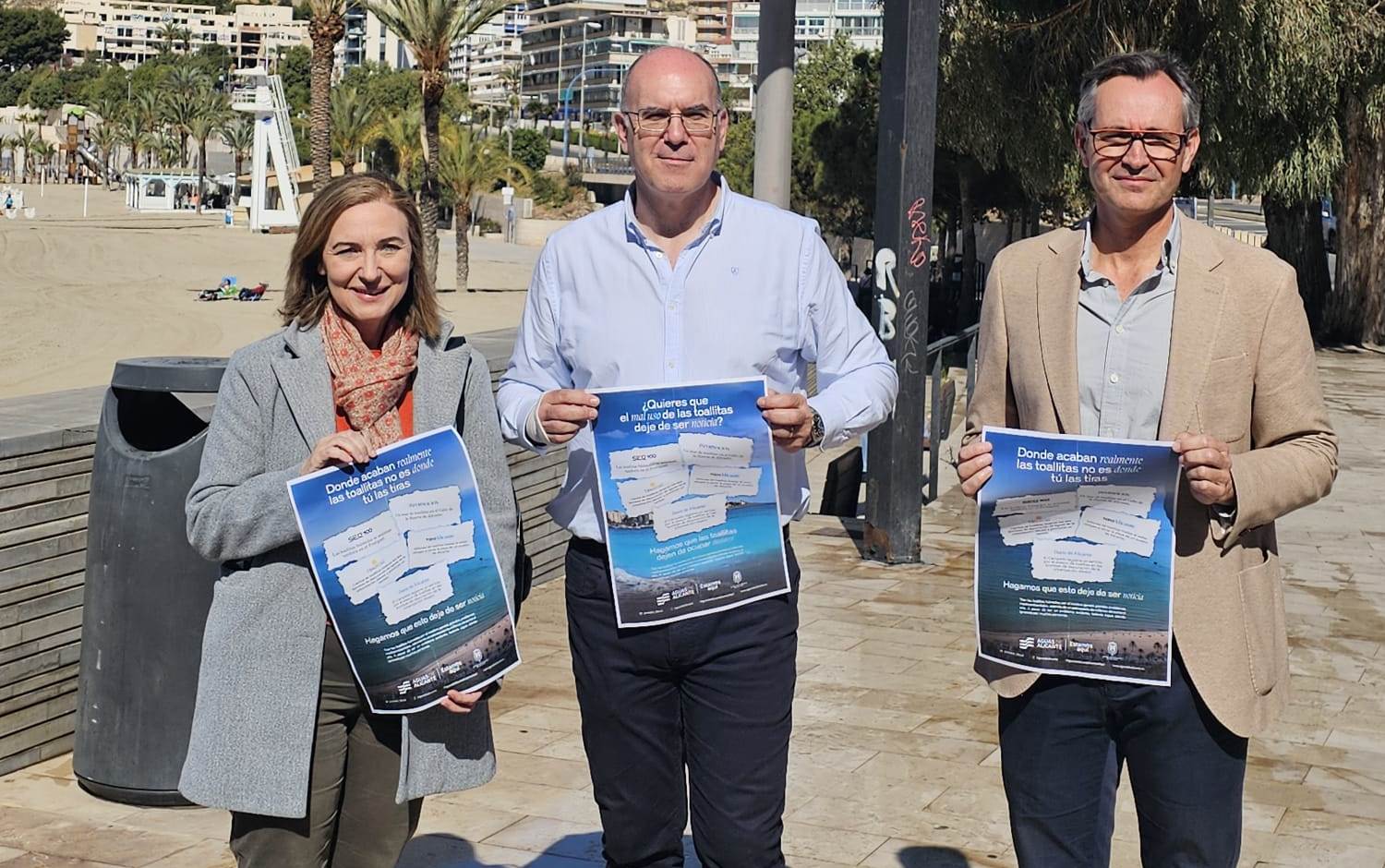 Aguas de Alicante lanza una campaña contra el vertido al inodoro de toallitas higiénicas Aguas de Alicante lanza una campaña contra el vertido al inodoro de toallitas higiénicas