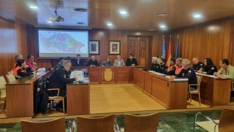 El sal&oacute;n de Plenos del ayuntamiento de X&agrave;bia donde se celebr&oacute; la reuni&oacute;n