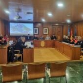 El salón de Plenos del ayuntamiento de Xàbia donde se celebró la reunión