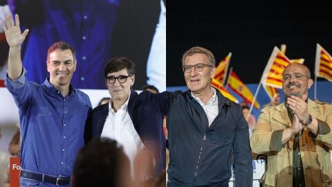 S&aacute;nchez y Feij&oacute;o trasladan su pulso a una campa&ntilde;a del 12M con Illa en el centro del debate