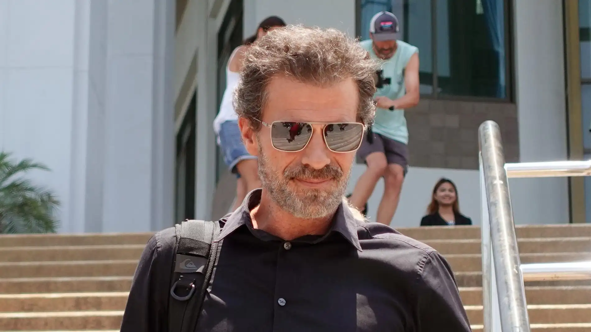 Rodolfo Sancho, a la salida de una sesión del juicio contra su hijo Daniel Sancho por la muerte de Edwin Arrieta. Rodolfo Sancho, a la salida de una sesión del juicio contra su hijo Daniel Sancho por la muerte de Edwin Arrieta.