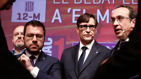 Los candidatos en las elecciones catalanas del 12-M antes del inicio del debate electoral organizado por La Vanguardia y Rac1. Los candidatos en las elecciones catalanas del 12-M antes del inicio del debate electoral organizado por La Vanguardia y Rac1.