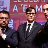 Los candidatos en las elecciones catalanas del 12-M antes del inicio del debate electoral organizado por La Vanguardia y Rac1. 