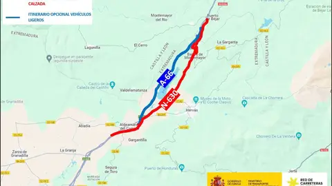 La rehabilitación de la A-66 entre Baños de Montemayor y Aldeanueva provocan el corte de un carril desde este lunes 6 de mayo La rehabilitación de la A-66 entre Baños de Montemayor y Aldeanueva provocan el corte de un carril desde este lunes 6 de mayo