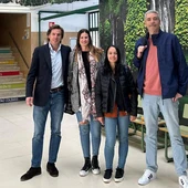 Pablo Otero y personal municipal en una de las visitas Pablo Otero y personal municipal en una de las visitas