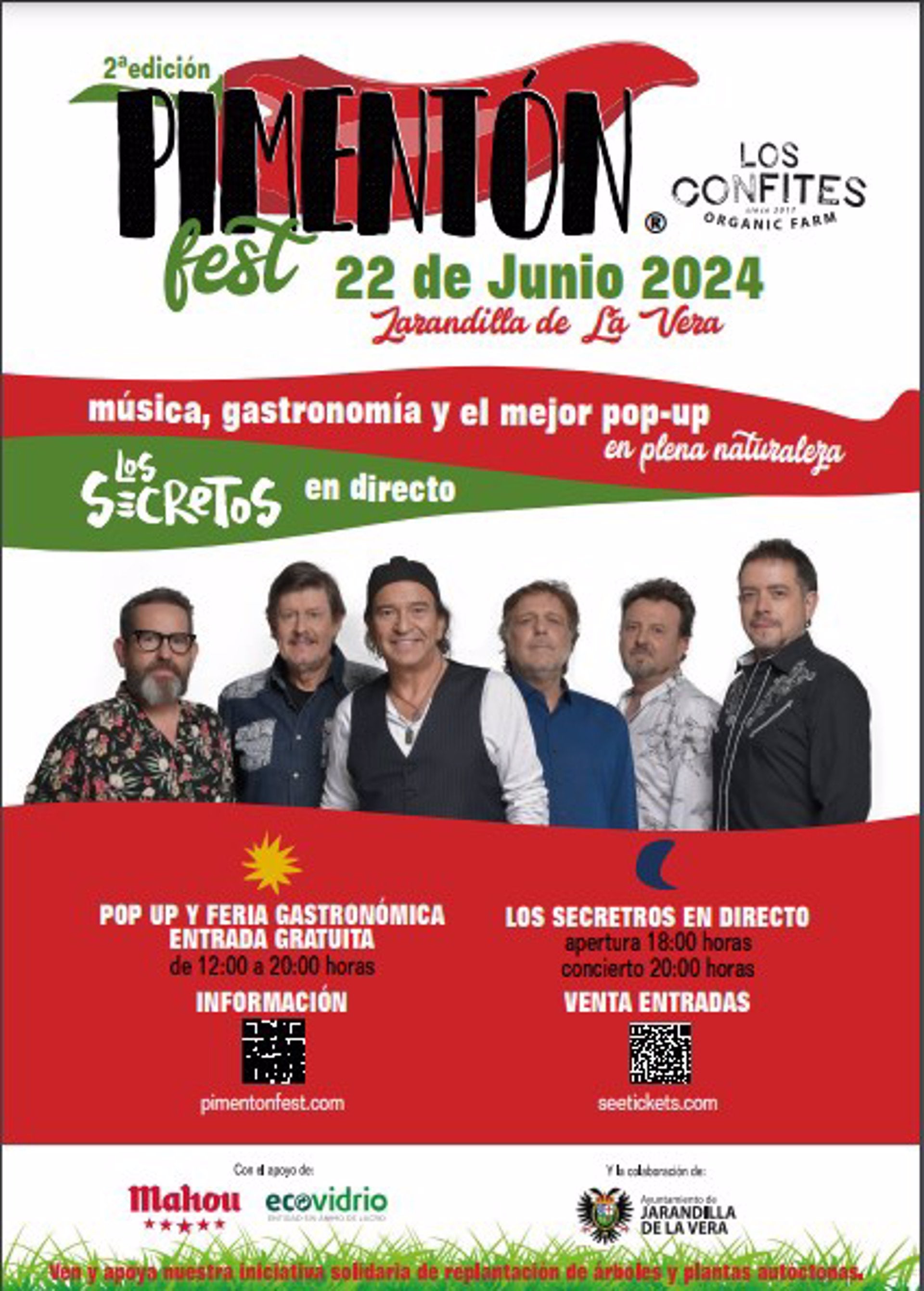 El "Pimentón Fest" llegará a Jarandilla de la Vera el 22 de junio con un concierto de Los Secretos entre sus actividades El "Pimentón Fest" llegará a Jarandilla de la Vera el 22 de junio con un concierto de Los Secretos entre sus actividades