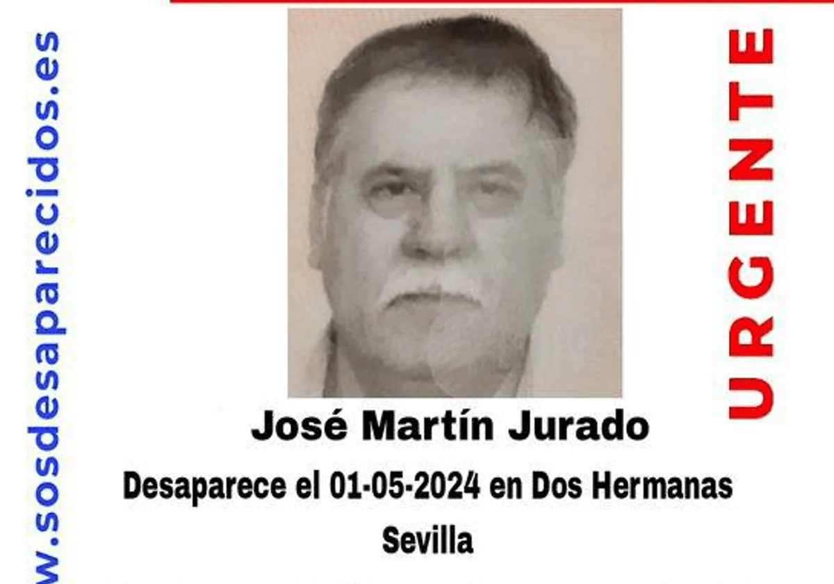Batida ciudadana esta tarde para encontrar al hombre desaparecido en Dos Hermanas Batida ciudadana esta tarde para encontrar al hombre desaparecido en Dos Hermanas