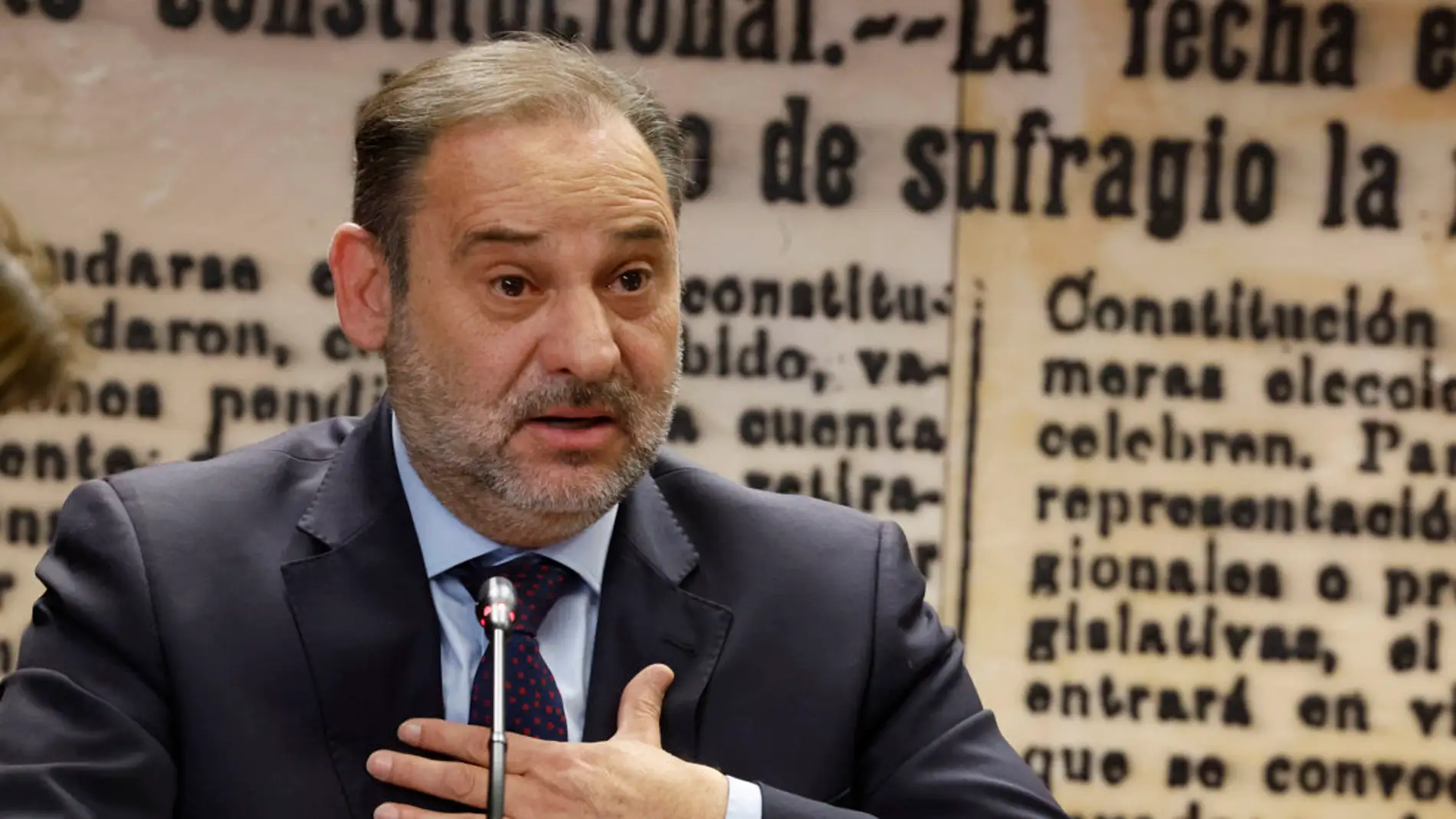 El exministro y ex secretario de Organización del PSOE José Luis Ábalos, durante su comparecencia/ EFE/ Zipi Aragon