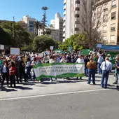200 vecinos y agricultores de San Miguel llevan su protesta contra la planta solar hasta Alicante 200 vecinos y agricultores de San Miguel llevan su protesta contra la planta solar hasta Alicante