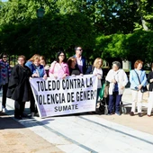 Ruegan unidad en la concentración mensual contra la violencia machista en Toledo Ruegan unidad en la concentración mensual contra la violencia machista en Toledo