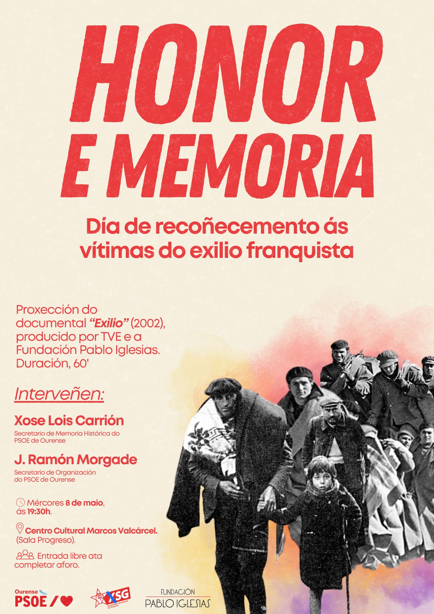 Promoven en Ourense un acto homenaxe ós exiliados do franquismo Promoven en Ourense un acto homenaxe ós exiliados do franquismo