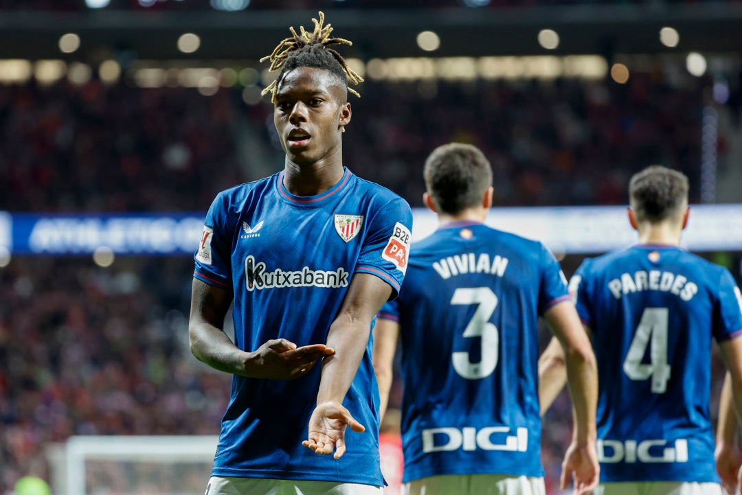 El Atlético suspende al socio que emitió sonidos racistas contra Nico Williams El Atlético suspende al socio que emitió sonidos racistas contra Nico Williams