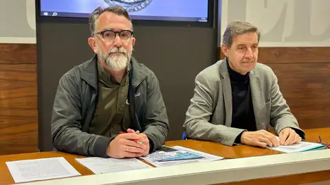 Juan Álvarez y Carlos Fernández Llaneza, del GMSO. Juan Álvarez y Carlos Fernández Llaneza, del GMSO