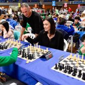 Kakel Muela y Gema Igual en el Robin Chess Santander