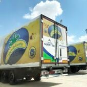 Camiones de Plátano de Canarias en una imagen de archivo.