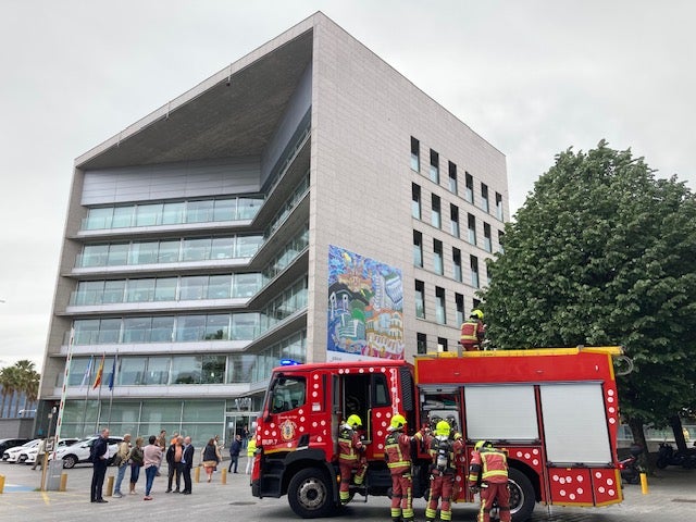 Simulacro de incendio en la delegación de la Xunta en Vigo Simulacro de incendio en la delegación de la Xunta en Vigo