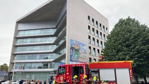 Simulacro de incendio en la delegación de la Xunta en Vigo