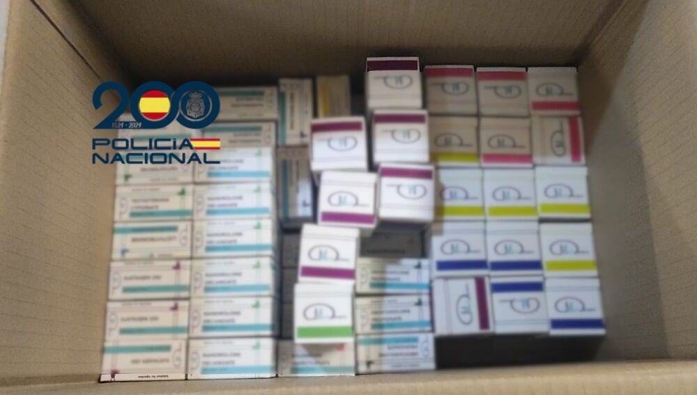 Parte de los productos intervenidos por la Policía Nacional. 