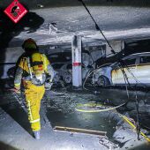 Incendio en garajes edificio Gemelos de Benidorm